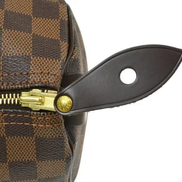 AUTHENTIC LOUIS VUITTON SPEEDY 25 HAND BAG PURSE DAMIER EBENE AA3079 - Picture 4 of 11